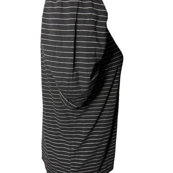 Modern Works Women's Black & White Striped Blouse, Puff Sleeves, Size Small - Picture 5 of 8